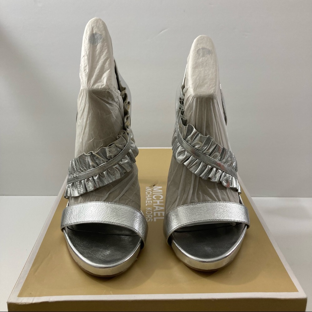 Michael Kors Heels Metallic Silver
